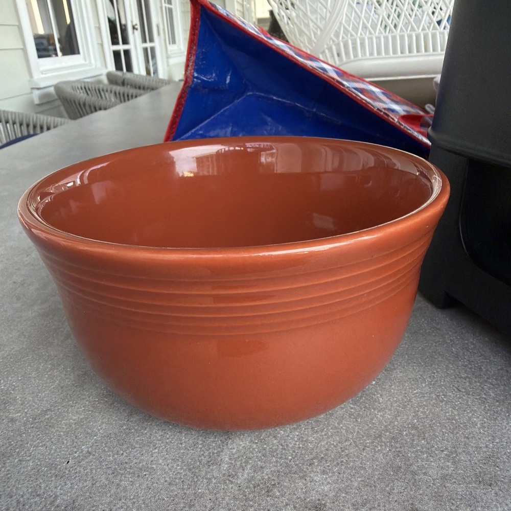 GUSTO BOWL poppy orange HOMER LAUGHLIN FIESTA 28 OZ. NEW